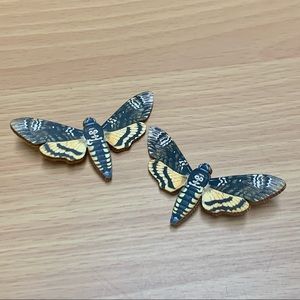 Death’s head moth hair clips (set of two)